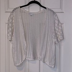 Fashion bug crochet style white cotton shrug